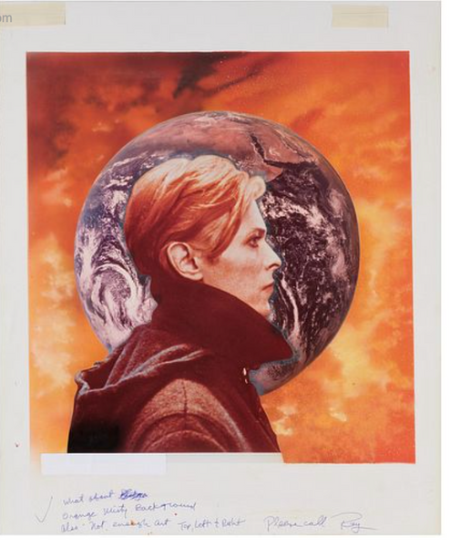 David Bowie, RCA Music Original Cover Art for Man Who Fell to Earth 1977