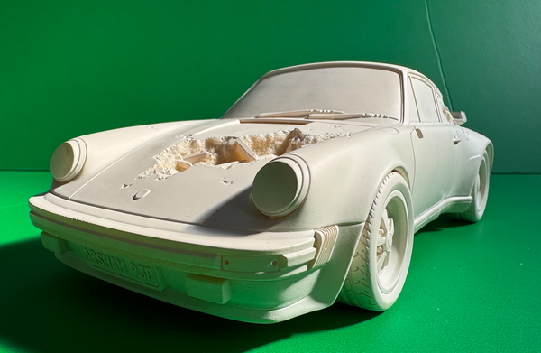 Daniel Arsham: Eroded Porsche 911 Turbo (930) (Sculpture Edition) (White), 2020